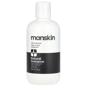 Natural Outcome, Manskin, очищающее средство Stay Fresh, мята и марула, 8 унций (236 мл)