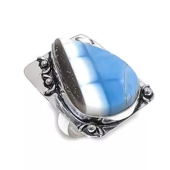 Natural Owhyee Opal Gemstone 925 Sterling Silver Jewelry Ring Size 9 o2C74