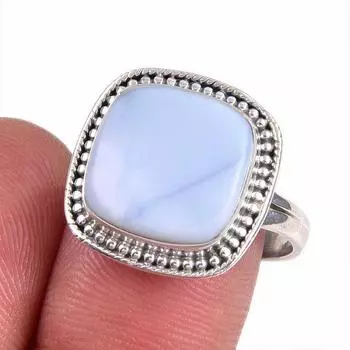 Natural Owyhee Opal Gemstone 925 Solid Sterling Silver Jewelry Ring Size 9 j0p40