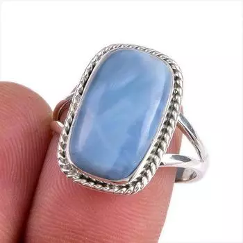 Natural Owyhee Opal Gemstone 925 Solid Sterling Silver Jewelry Ring S.8.5 c3E16