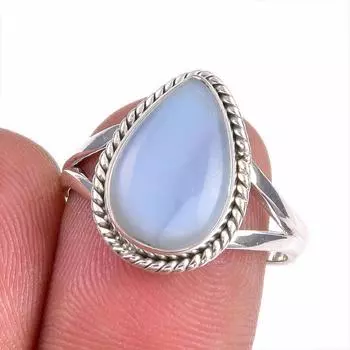 Natural Owyhee Opal Gemstone 925 Solid Sterling Silver Jewelry Ring Size 8 h3g60
