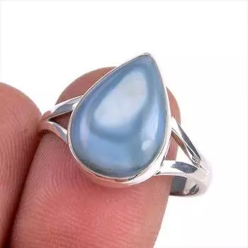 Natural Owyhee Opal Gemstone 925 Solid Sterling Silver Jewelry Ring S.9.5 A3t57