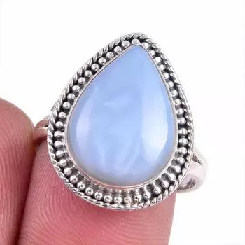 Natural Owyhee Opal Gemstone 925 Solid Sterling Silver Jewelry Ring Size 8 G2J32