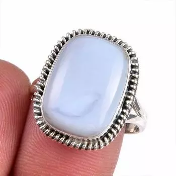 Natural Owyhee Opal Gemstone 925 Solid Sterling Silver Jewelry Ring S.8.5 K7r66