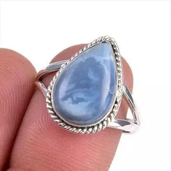 Natural Owyhee Opal Gemstone 925 Solid Sterling Silver Jewelry Ring S.7.5 T4P89