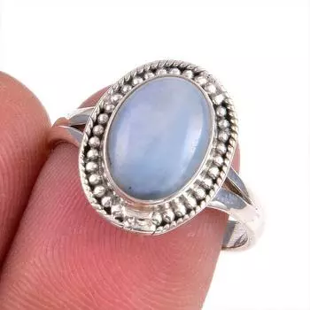 Natural Owyhee Opal Gemstone 925 Solid Sterling Silver Jewelry Ring S.7.5 C3a69