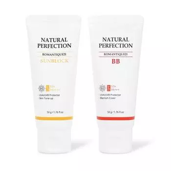 Natural Perfection Romantique 21 Sunblock + BB Set Dermatology-only sensitive hypoallergenic, 1 set