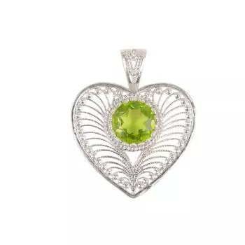 Natural Peridot Gemstone 925 Sterling Silver Jewelry Pendant 1.4 For Women CP-15-3
