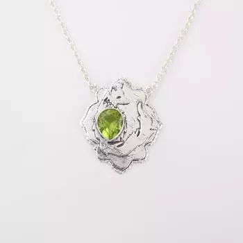 Natural Peridot Gemstone 925 Sterling Silver Jewelry Pendant 1.29 Gift For Her CP-32-4