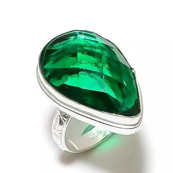 Natural Peridot Gemstone Handmade 925 Sterling Silver Jewelry Ring Size 7 N0W76