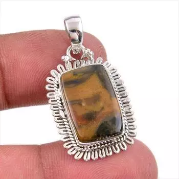 Natural Pietersite Gemstone 925 Solid Sterling Silver Jewelry Pendant 1.50 s3M42