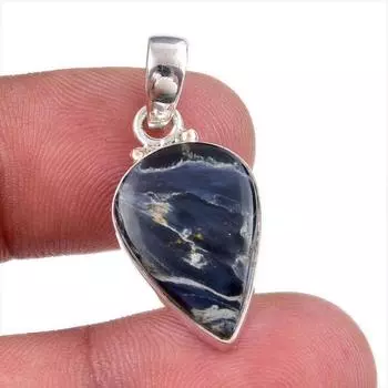 Natural Pietersite Gemstone 925 Solid Sterling Silver Jewelry Pendant 1.25 t2N58