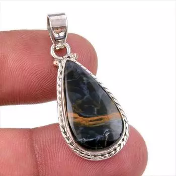 Natural Pietersite Gemstone 925 Solid Sterling Silver Jewelry Pendant 1.50 k0c72