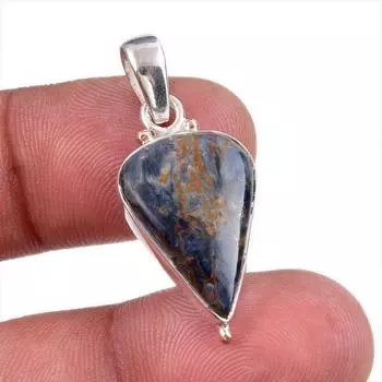 Natural Pietersite Gemstone 925 Solid Sterling Silver Jewelry Pendant 1.25 f1V16