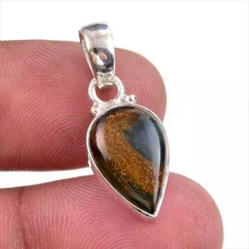 Natural Pietersite Gemstone 925 Solid Sterling Silver Jewelry Pendant 1.25 w2C89