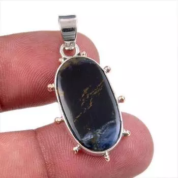 Natural Pietersite Gemstone 925 Solid Sterling Silver Jewelry Pendant 1.25 s4H39