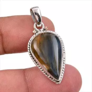 Natural Pietersite Gemstone 925 Solid Sterling Silver Jewelry Pendant 1.50 E9g40