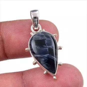 Natural Pietersite Gemstone 925 Solid Sterling Silver Jewelry Pendant 1.25 R7U48
