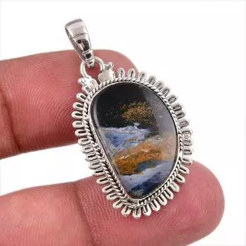 Natural Pietersite Gemstone 925 Solid Sterling Silver Jewelry Pendant 1.50 T1w80