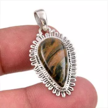 Natural Pietersite Gemstone 925 Solid Sterling Silver Jewelry Pendant 1.50 T0i07
