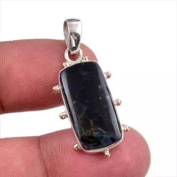 Natural Pietersite Gemstone 925 Solid Sterling Silver Jewelry Pendant 1.25 R9l41