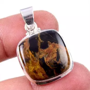 Natural Pietersite Gemstone 925 Solid Sterling Silver Jewelry Pendant 1.25 I9c93