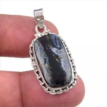Natural Pietersite Gemstone 925 Solid Sterling Silver Jewelry Pendant 1.25 O5C08