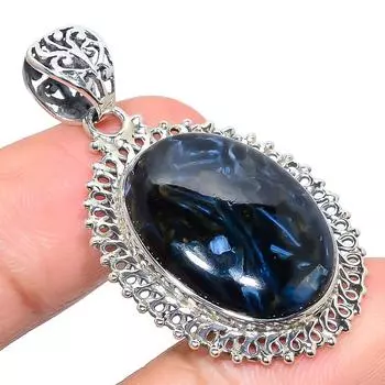 Natural Pietersite Gemstone 925 Solid Sterling Silver Jewelry Pendant 1.81 g3c95
