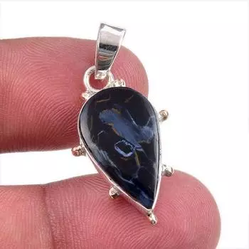 Natural Pietersite Gemstone 925 Solid Sterling Silver Jewelry Pendant 1.25 Z7I71