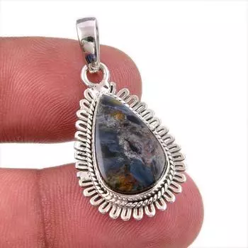 Natural Pietersite Gemstone 925 Solid Sterling Silver Jewelry Pendant 1.50 A9V04