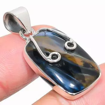 Natural Pietersite Gemstone 925 Solid Sterling Silver Jewelry Pendant 1.50 C4r49