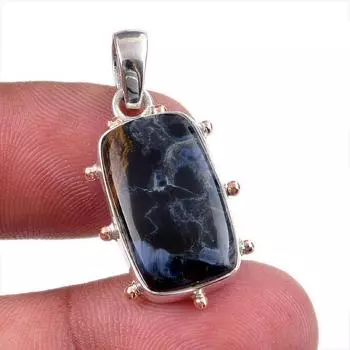 Natural Pietersite Gemstone 925 Solid Sterling Silver Jewelry Pendant 1.25 z8I56