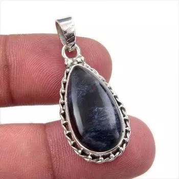 Natural Pietersite Gemstone 925 Solid Sterling Silver Jewelry Pendant 1.25 T2h11