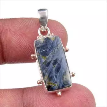 Natural Pietersite Gemstone 925 Solid Sterling Silver Jewelry Pendant 1.25 u8W38