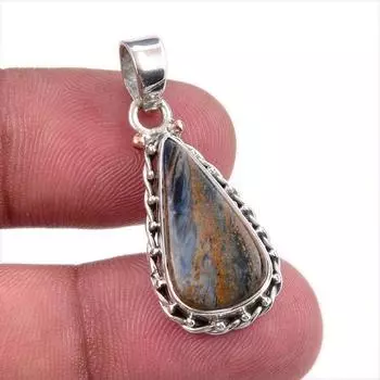 Natural Pietersite Gemstone 925 Solid Sterling Silver Jewelry Pendant 1.25 n0H08
