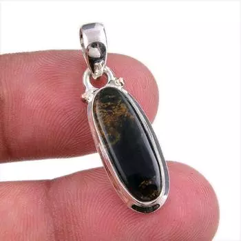 Natural Pietersite Gemstone Handmade 925 Solid Silver Jewelry Pendant 1.25 g7K52