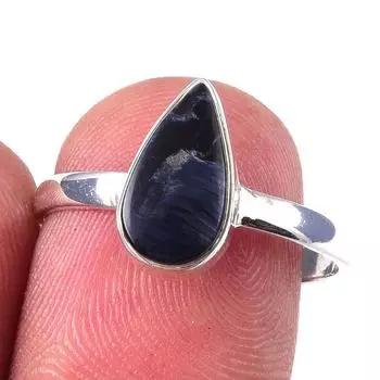 Natural Pietersite Gemstone Handmade 925 Solid Sterling Silver Ring Size 8 e2Z29