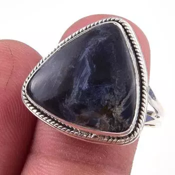 Natural Pietersite Gemstone Handmade 925 Solid Sterling Silver Ring Size 9 V1h97