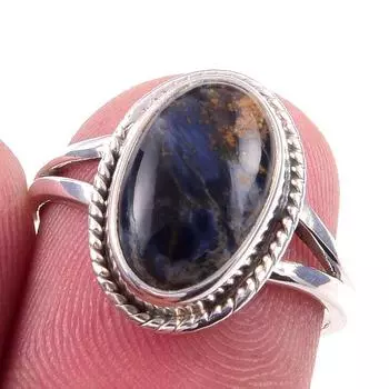Natural Pietersite Gemstone Handmade 925 Solid Sterling Silver Ring Size 6 h1v23
