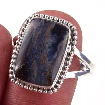 Natural Pietersite Gemstone Handmade 925 Solid Sterling Silver Ring Size 9 u9c79