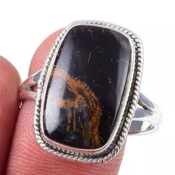 Natural Pietersite Gemstone Handmade 925 Solid Sterling Silver Ring Size 10 W8A80