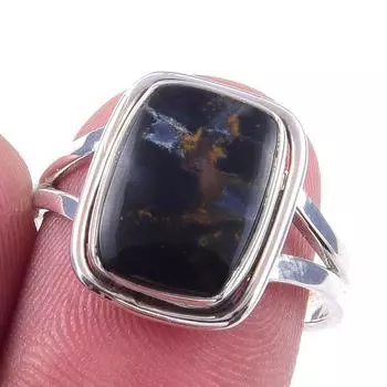 Natural Pietersite Gemstone Handmade 925 Solid Sterling Silver Ring Size 7 E3w69