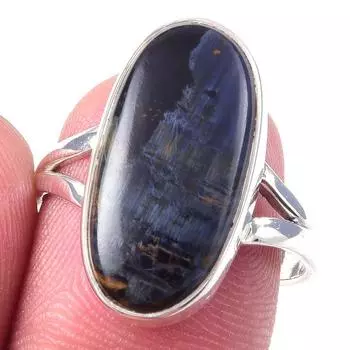 Natural Pietersite Gemstone Handmade 925 Solid Sterling Silver Ring Size 8 v1O81
