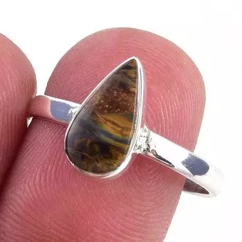 Natural Pietersite Gemstone Handmade 925 Solid Sterling Silver Ring Size 9 P2F01
