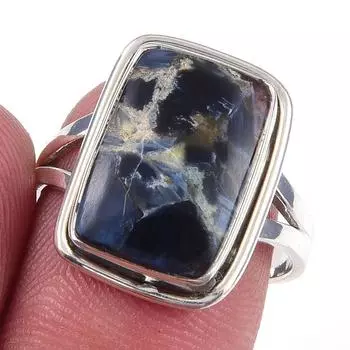 Natural Pietersite Gemstone Handmade 925 Solid Sterling Silver Ring Size 7 D4E40