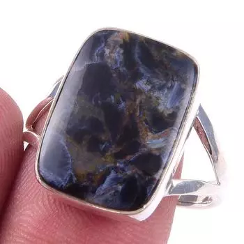 Natural Pietersite Gemstone Handmade 925 Solid Sterling Silver Ring Size 10 F5H99