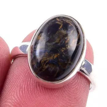 Natural Pietersite Gemstone Handmade 925 Solid Sterling Silver Ring Size 6 J7J14