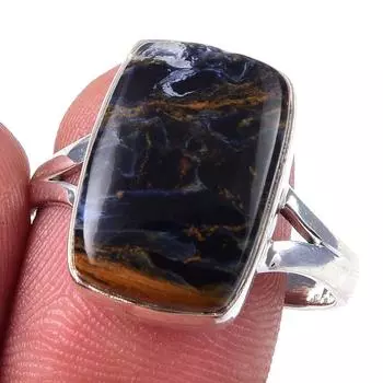 Natural Pietersite Gemstone Handmade 925 Solid Sterling Silver Ring Size 10 z2Z21