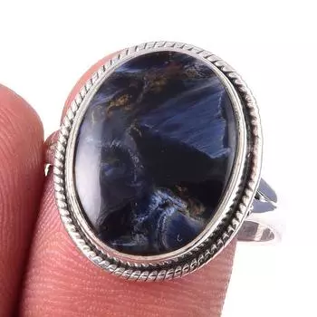 Natural Pietersite Gemstone Handmade 925 Solid Sterling Silver Ring Size 10 a2O10