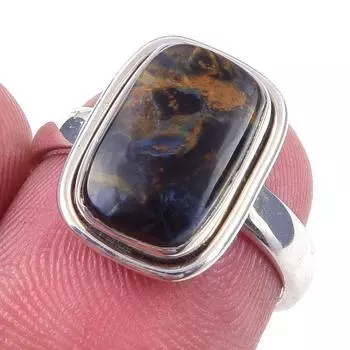 Natural Pietersite Gemstone Handmade 925 Solid Sterling Silver Ring Size 6 Z9K29